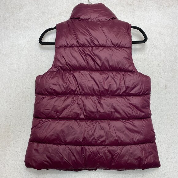Old Navy Puffer Vest Womens S Wine Full Zip Windbreaker Jacket NWT - Picture 5 of 7